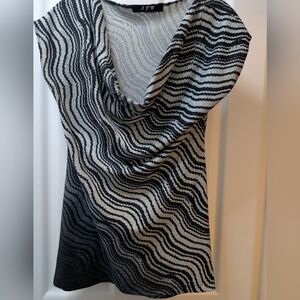 JFW Monochrome Wave Cowl Neck Sweater